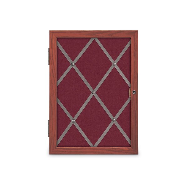 Sliding Door 8" Wood Framed Display Case, UVDC1650-OAK-PEARL